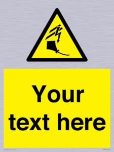 Custom warning kite flying near powerlines